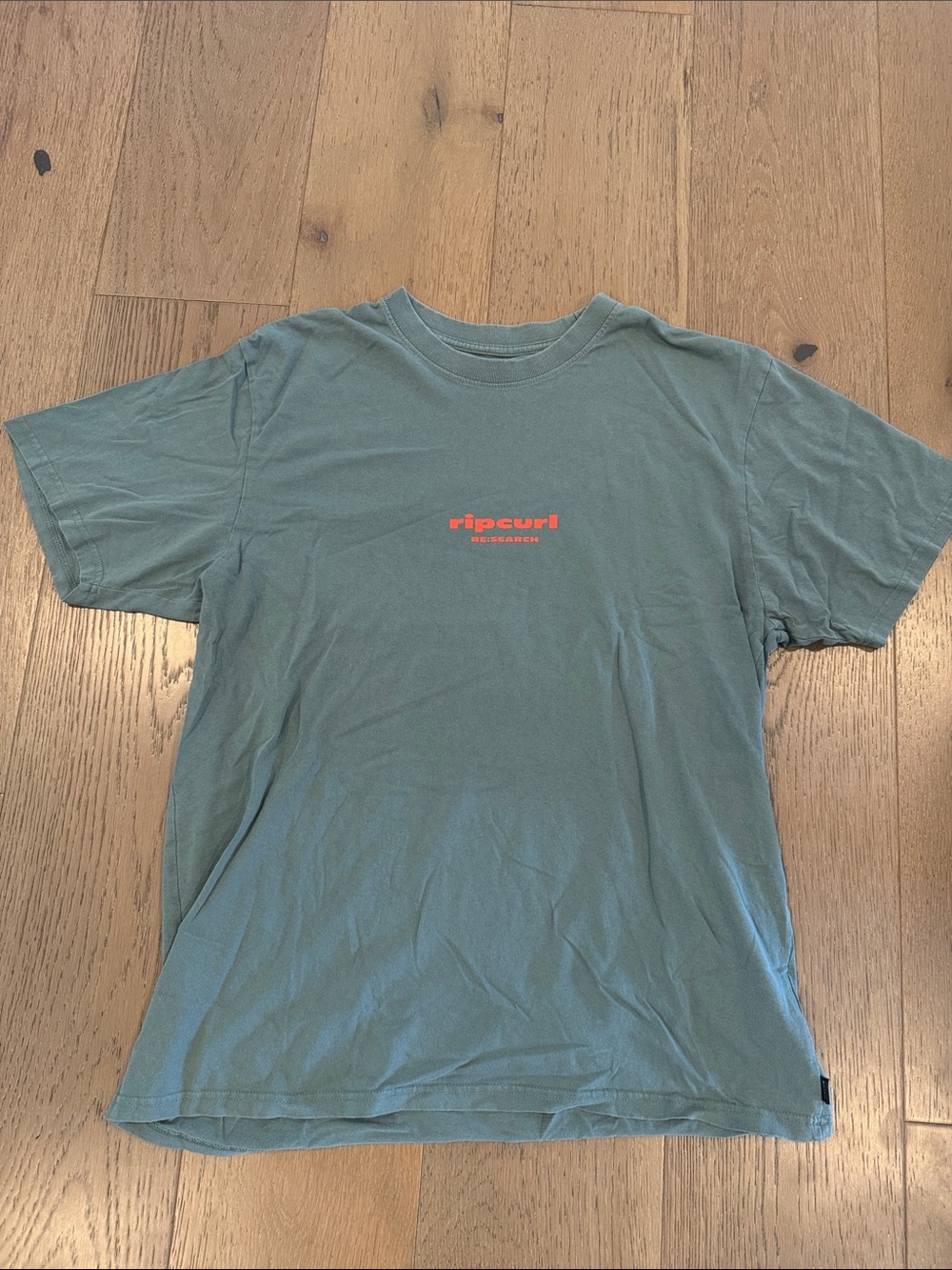 Rip Curl Teal Short Sleeve Tee with Orange Logo